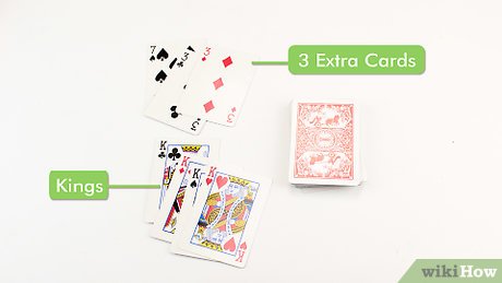 Изображение с названием Do the 4 Kings Card Trick Step 1